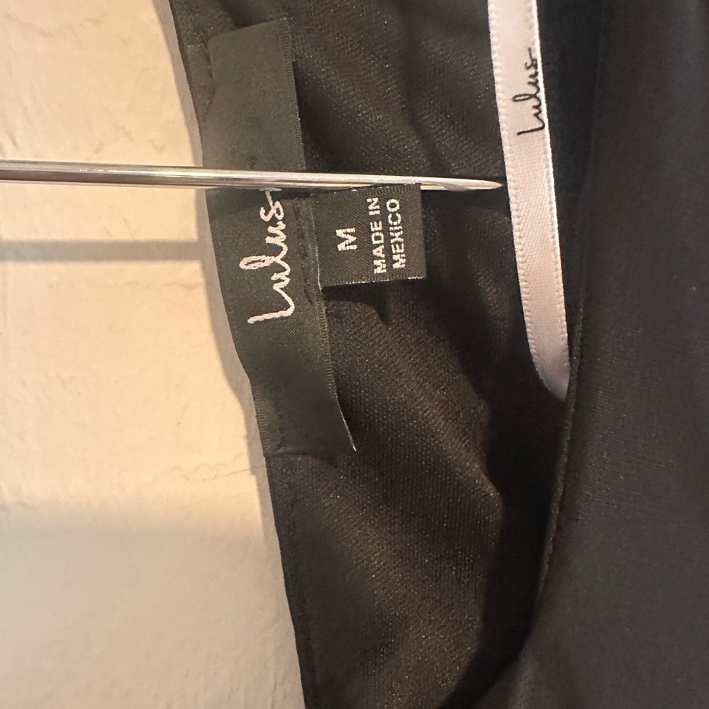 Lulus Night Out Attitude Black Ruched Tie-Back Long Sleeve Jumpsuit SzM - Picture 7 of 9